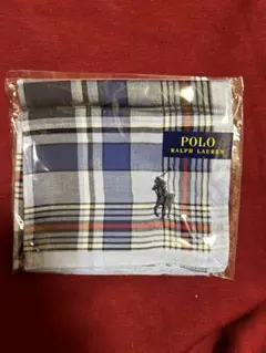 POLO チェック柄 ハンカチ