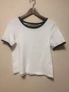 JUNOAH リンガーTシャツ 半袖 ホワイトのサムネイル