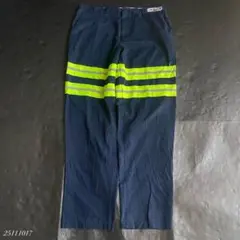US古着 CiNTAS リフレクターワイドワークパンツ ネイビー