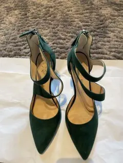 Nine West グリーン スエード ハイヒール　US 7M, 23.5cmのサムネイル