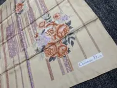 Christian Dior 花柄 大判スカーフ【説明文必読】