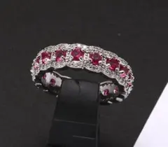 至高の逸品★　ルビーデザイン　フルエタニティー・リング１３．５号★のサムネイル