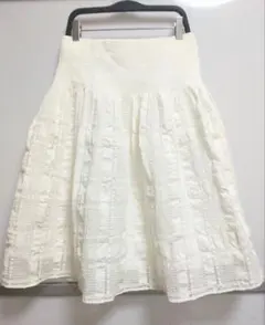 COMME CA ISM コムサイズム カットレース 膝丈スカート L