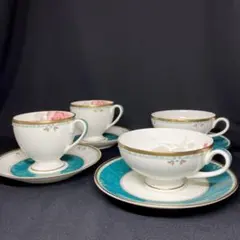 ナルミ カレス カップ&ソーサー 4客 ティー コーヒー レア 美品 薔薇
