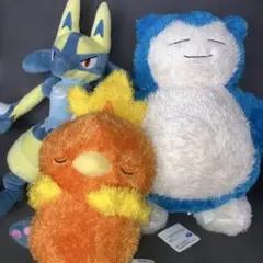 ポケモン　ルカリオ・カビゴン・アチャモ ぬいぐるみ3点セット