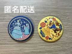 【シンデレラ・美女と野獣】ディズニー刺繍缶バッジ