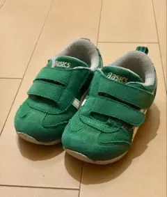 アシックスベビーシューズ　緑　14.5cm