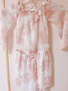 LIZLISA♡♡オフショルシフォンロンパース