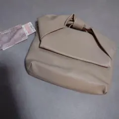 LUNACION　しまむら　グレージュ ハンドバッグ　ショルダーバッグ