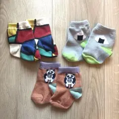 【MARKEY’S】カラフルなベビー靴下 3足セット 9-13cm