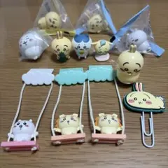 ちいかわ グッズセット (ミニフィギュア、ガチャガチャ、クリップ)