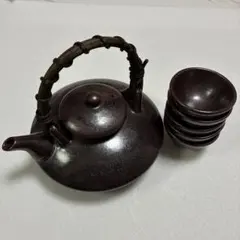 陶器製急須と茶碗5個セット