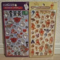 ボンボンドロップシール　２枚セット　プーさん　ベイマックス　ディズニー