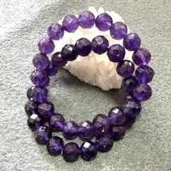 【2本セット！】スターカットブレスレット★アメジスト
