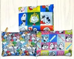新品　スヌーピー　SNOOPY 折りたたみ　大容量　エコバッグ　3個セット