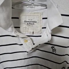 アバクロンビー&フィッチ ポロシャツ XXL 白✕ネイビー ボーダー