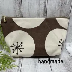 【ハンドメイド】北欧柄 まあるいわたげ☆ポーチ 通帳ポーチ マスクポーチ お財布