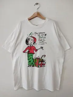 341 90s USA製 アート イラスト シングルステッチ Tシャツ