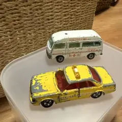 日本製 トミカ 道路公団パトロールカー 救急車 ジャンク 2台セット