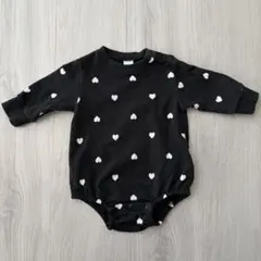 【Cottoli】 スウェットロンパース ハート 70