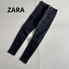 【ザラ】スキニーパンツ　デニム　伸縮性◎ ストレッチ　黒　ブラック系　カジュアル