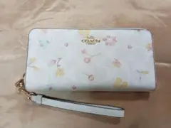 新品 COACH 花柄 長財布 リストレット付きのサムネイル