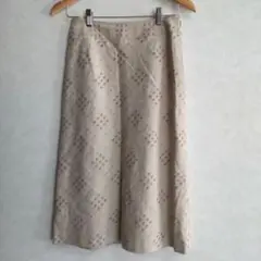 バーバリー　ロンドン　ベージュ チェック柄 ロングスカート