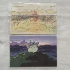 ジブリ レイアウト展 となりのトトロ ポストカード2枚 宮崎駿 スタジオジブリ