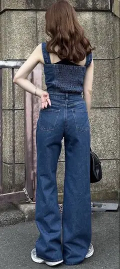 GRL デニムビスチェ×ワイドパンツセットアップ[gm749]