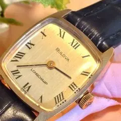 稼動　BULOVA ブローバ メンズ腕時計ローマン　TANK　タンク　手巻き時計のサムネイル