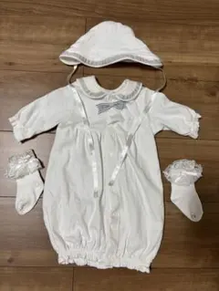 ベビードレス　退院着帽子・靴下付き