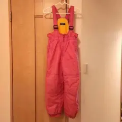 子供用スキーウェアセット ピンク 花刺繍