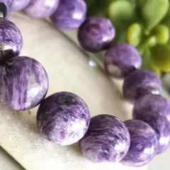 高品質■美品■大玉■天然石チャロアイト約14.3mmブレスレット