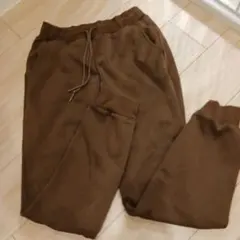 ユニクロ　ヒートテックボアスウェットパンツ　Mサイズ　ブラウン　丈長め