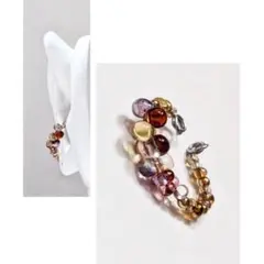 土日祝日☃１０％OFF☆総額¥330より　オータムハニーグラス✵イヤーカフ