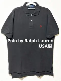 90s Polo Ralph Lauren ポロシャツ ブラック 赤ホース刺繍 - メルカリ