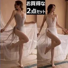 F132 お買得な２点セット セクシーランジェリー レオタード ベビードール人気