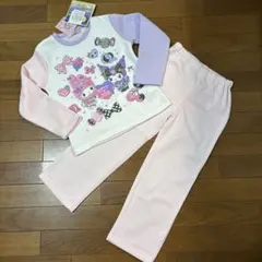 【新品】サンリオ マイメロディ クロミ 裏起毛 蓄光 パジャマ 120