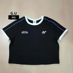 GU クロップドTシャツ XXL（リアルドライビングシミュレータープリント）