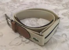 LACOSTE 牛革付属 ストレッチ カジュアル ベルト