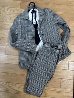 party ticketチェック柄スーツセット　130センチ