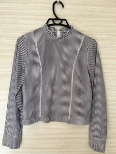 SLOBE IENA ハイネック　ブラウス　ストライプ