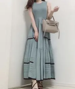 FRAYI.Dフレイアイディーニットコンビティアードワンピース 