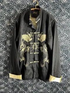 メンズ チャイナ服 中華 ドラゴン 龍刺繍 衣装 サブカル y2k