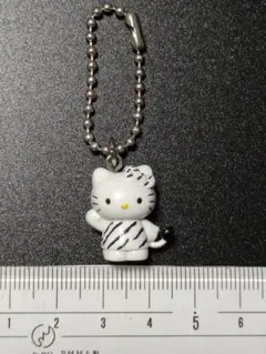 HELLO KITTY　ハローキティ　ゼブラ柄　キーホルダー　レトロ