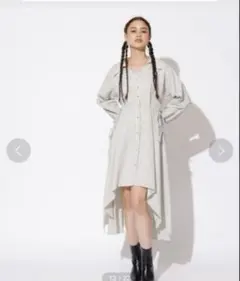 新品　REDYAZEL ストライプサイドリボンレイヤードワンピース