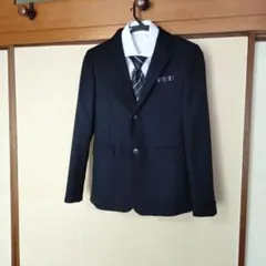 卒業式　150 男の子　ブラックスーツ