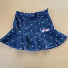 mezzo piano 【美品】マルチドット刺繍 デニムスカート 120