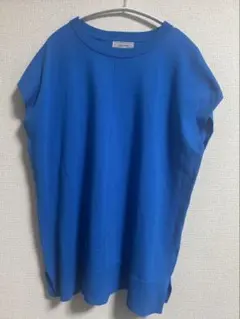 ノースリーブニット 青 Mサイズ