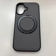 iPhone16 レザーケース(グレー)美品